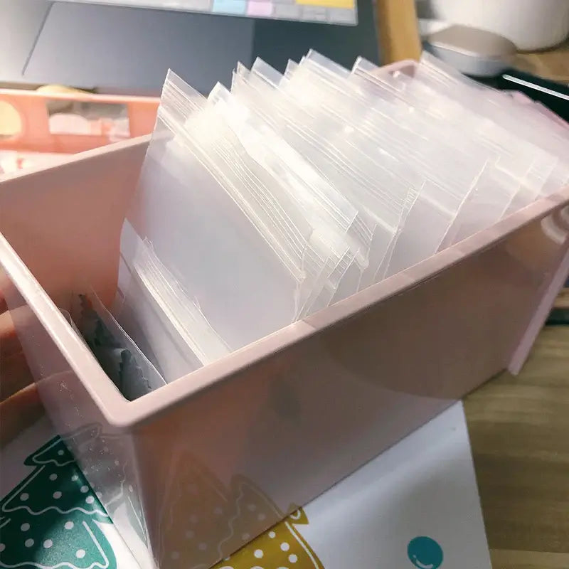 100 Pieces Clear Plastic Zip Bags Thick Strong Poly Baggies Resealable Zipper Storage 100PCS