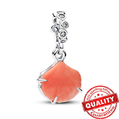 Ocean Series Sterling Silver Starfish and Coral Charm Pendant for Bracelets FCC531