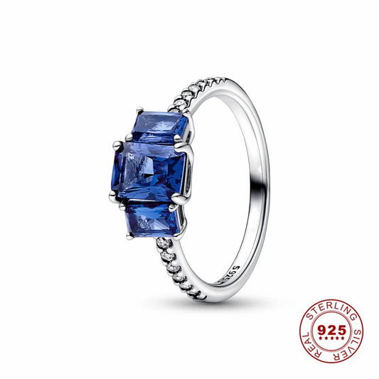 Crown 925 Sterling Silver Stackable Ring with Rose Gold Shiny Zircon for Women - Elegant Fashion Fine Jewelry for Weddings and Parties PAR328