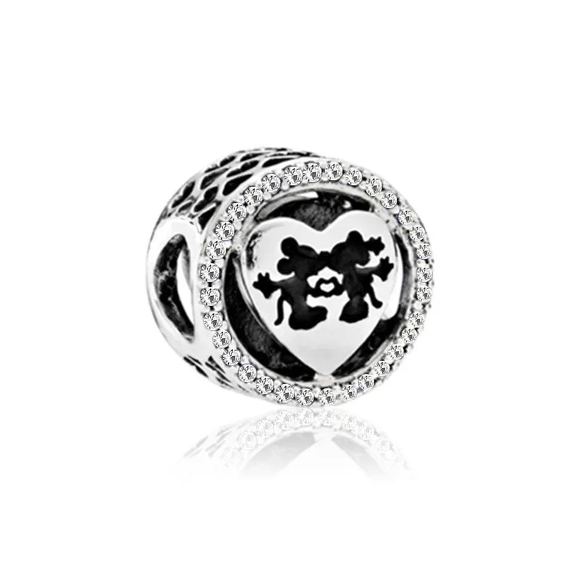2025 Hot Selling 925 Silver Red Bow Rabbit Pendant Girl Beads for European Original Bracelet DIY Exquisite Jewelry