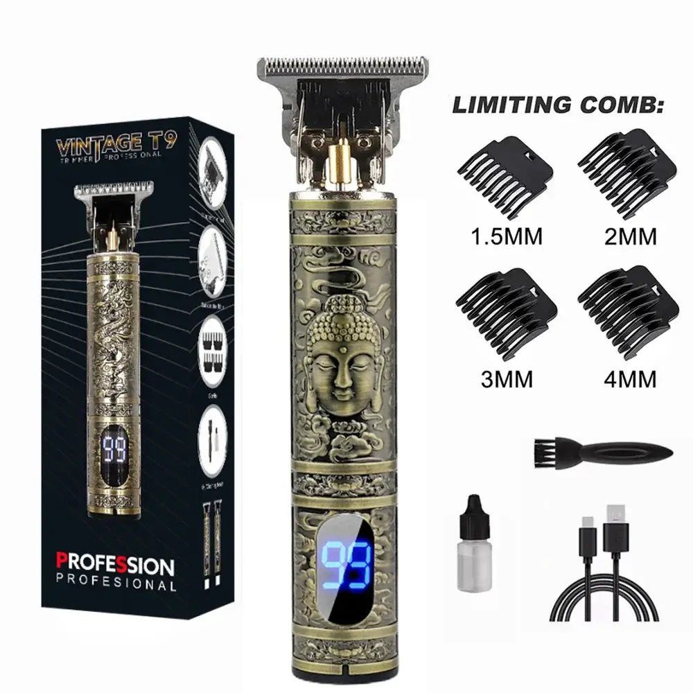LCD Display T9 Electric Hairber Shaver Trimmer for Men