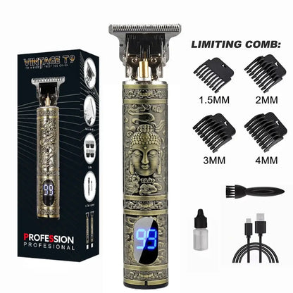 LCD Display T9 Electric Hairber Shaver Trimmer for Men