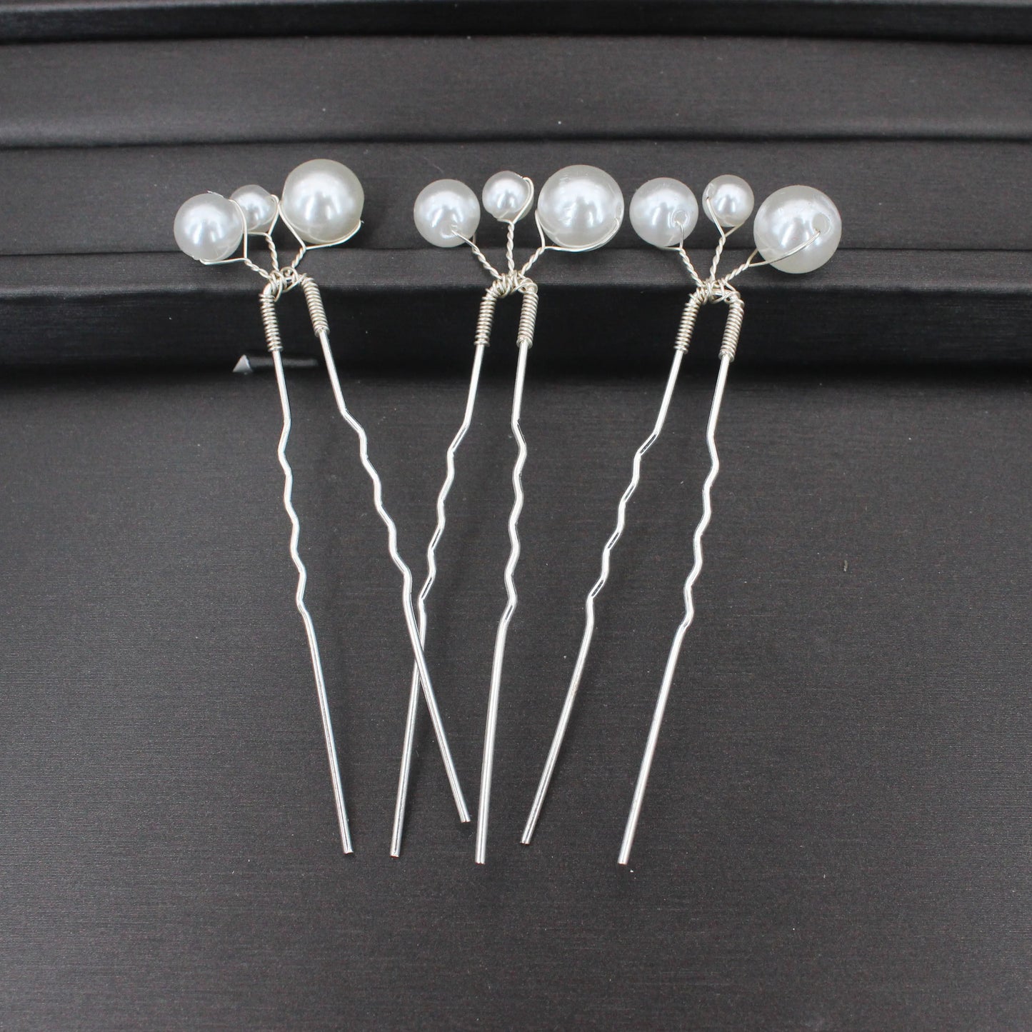 Elegant Bridal Rhinestone Hair Pins with Pearls for Wedding and Party