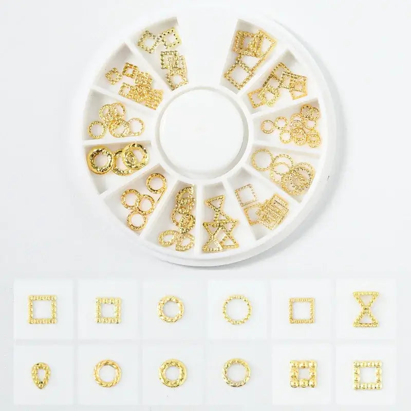 Resin Filling Metal Rivet Moon Stars Nail Art Decorations Mixed Beach Ocean Style Jewelry DIY Charms PP-XY-11