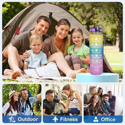 1L Silicone Leakproof Sport Water Bottle For Travel