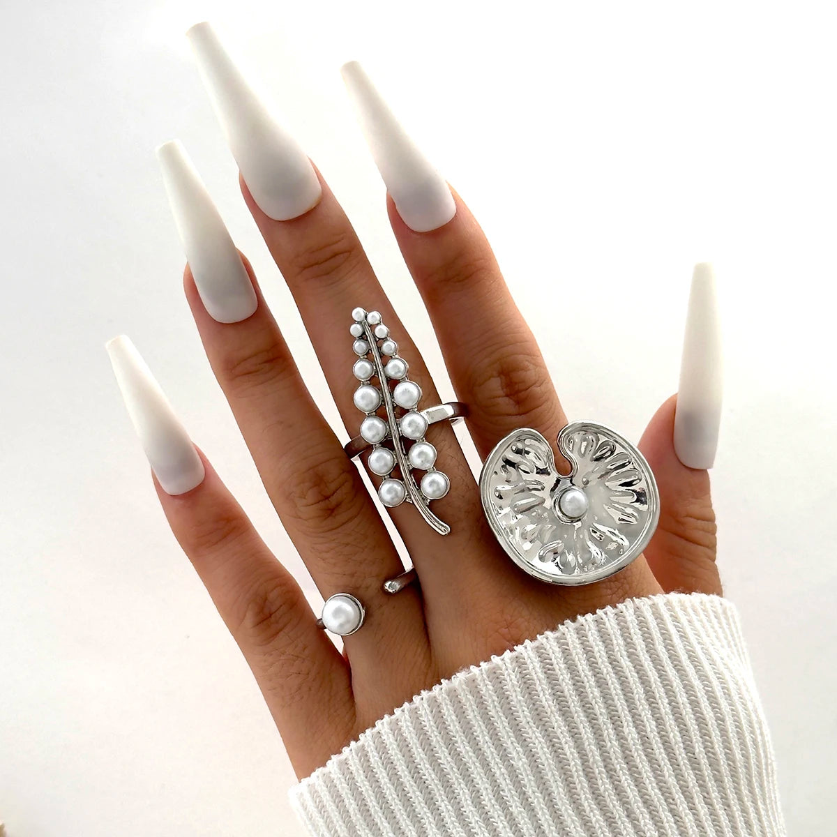 Tocona 2024 Vintage Gold Geometric Adjustable Rings Set for Women Fashion Jewelry Gifts