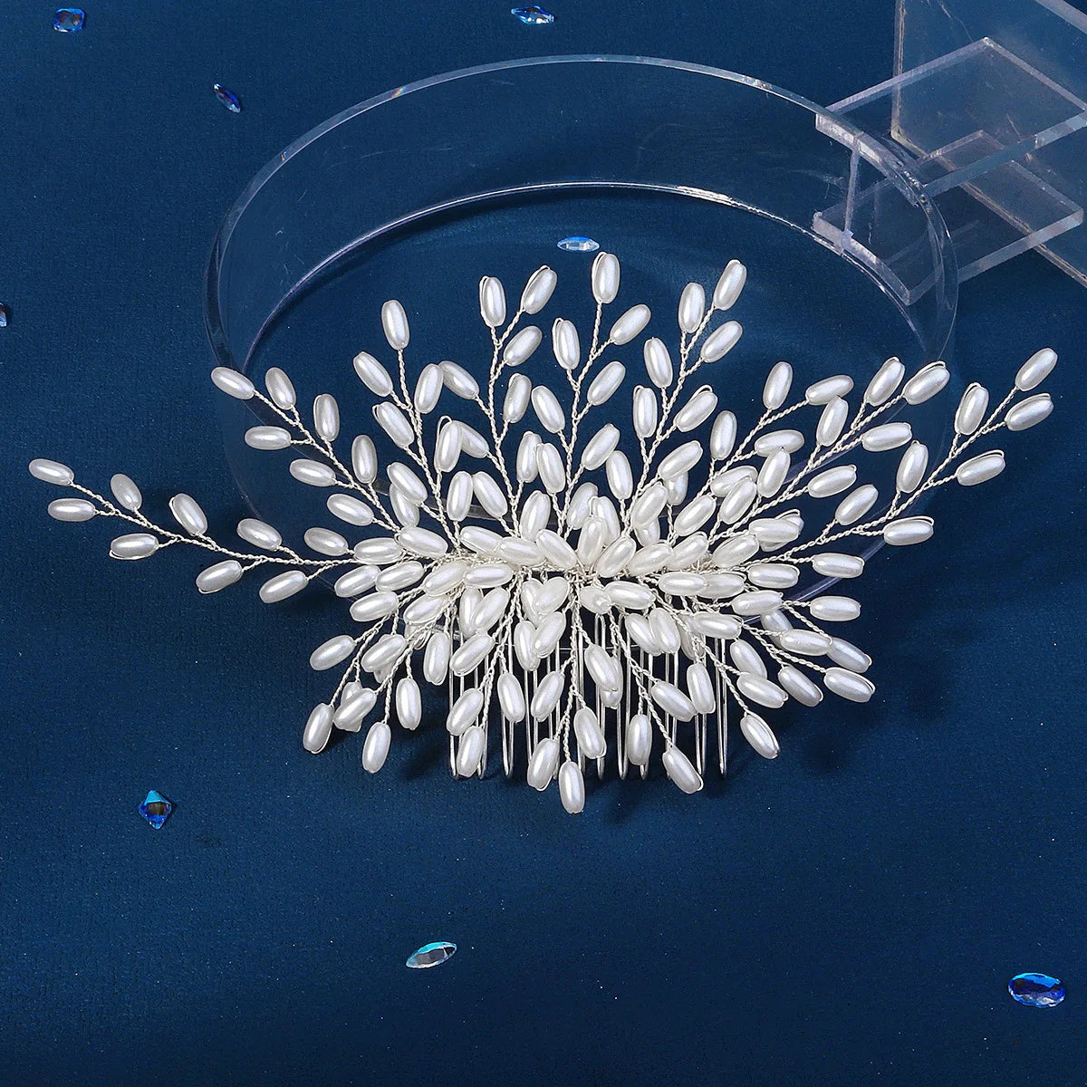 Korean Pearl Hair Combs - Handmade Hairpins & Clips for Women, Brides & Girls GE-11
