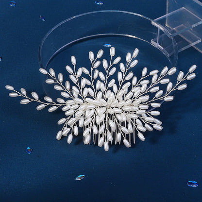 Korean Pearl Hair Combs - Handmade Hairpins & Clips for Women, Brides & Girls GE-11