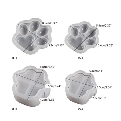 3D Cat Paw Silicone Mold for DIY Epoxy Resin Jewelry Storage Box