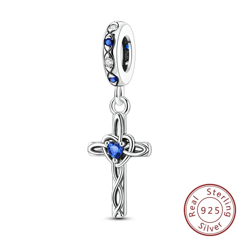 925 Sterling Silver Ocean Turtle Beach Charms Blue Shell