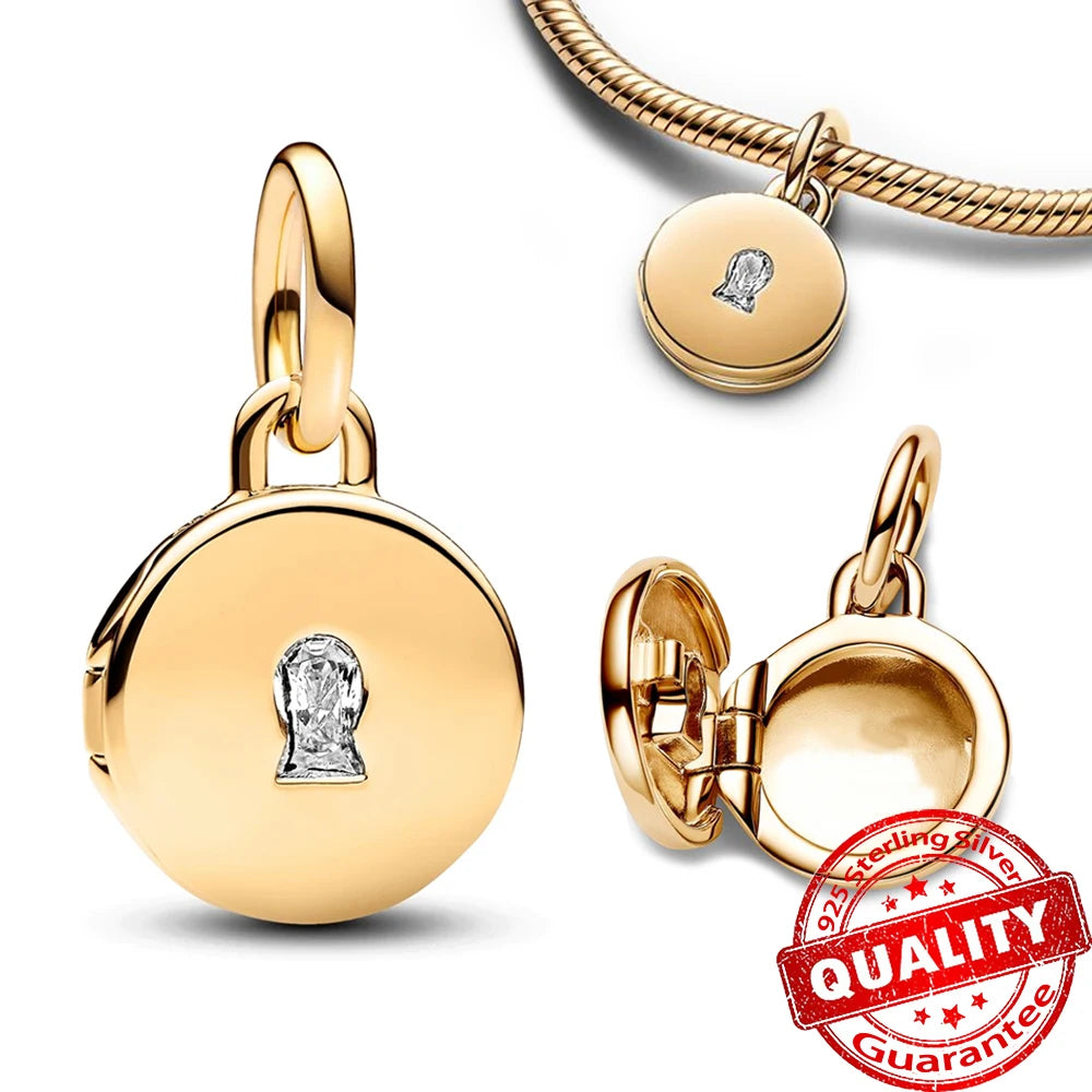 Luxury Sterling Silver Moon Sun Charm for Bracelets and Necklaces