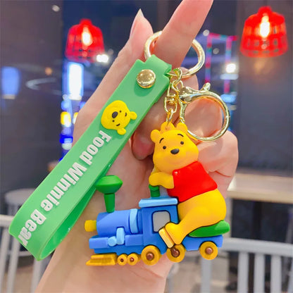 Kawaii Anime Disney Keychain Set Featuring Mickey Mouse, Minnie, Lilo & Stitch