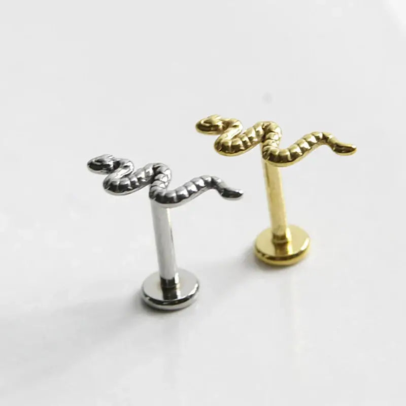 1PC Stainless Steel Punk Snake Earring and Nose Piercing Jewelry