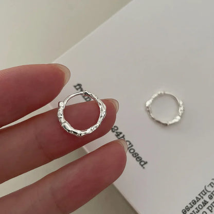 Elegant 925 Sterling Silver Hoop Earrings for Women Wedding Jewelry