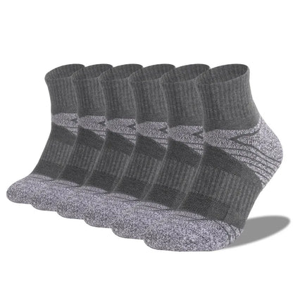 3 Pairs Unisex Thick Sole Moisture Wicking Running Socks