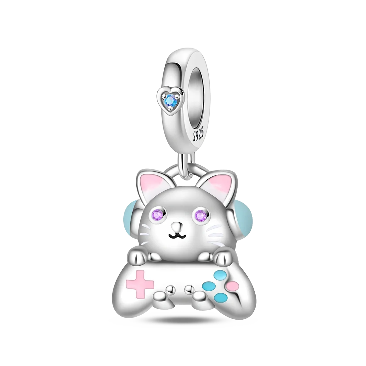 925 Sterling Silver Animal Charms Set Elephant Cat Capybara Swan Zircon Beads for DIY Necklace and Bracelet Jewelry Gift