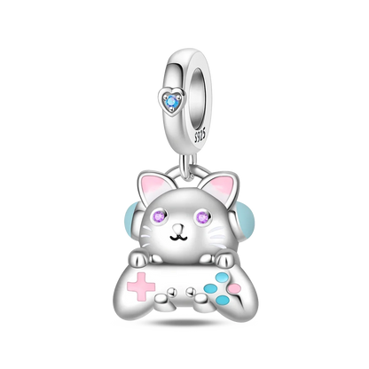 925 Sterling Silver Animal Charms Set Elephant Cat Capybara Swan Zircon Beads for DIY Necklace and Bracelet Jewelry Gift
