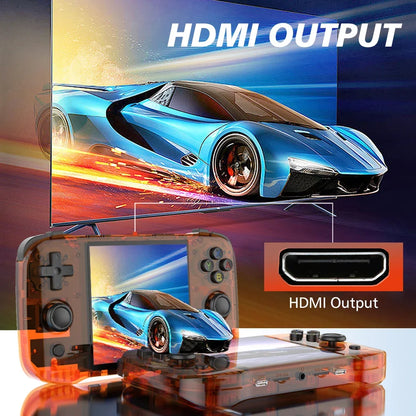 BOYHOM R46S Retro Handheld Game Console Linux RK3566 4.0 Inch IPS Screen 15000 Games Portable Mini HDMI 4000mAh Battery Kids Gift