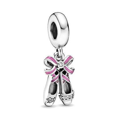 New European Pink Heart Family Tree Bead Charm for 925 Sterling Silver Bracelet Necklace Jewelry Accessories for Women