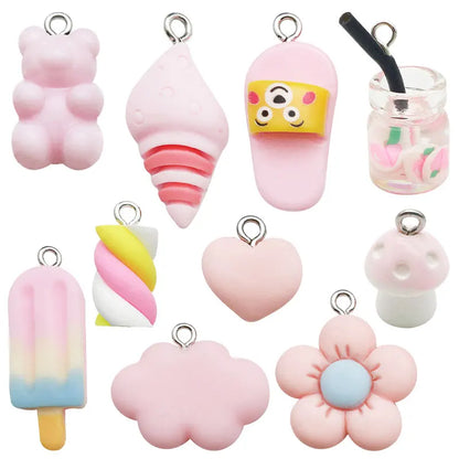 Colorful 3D Resin Charms Set for DIY Jewelry Crafting