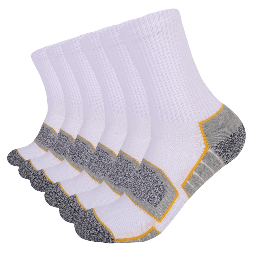 6 Pairs Heavy Cushion Hiking Socks Unisex Sizes 35 To 50