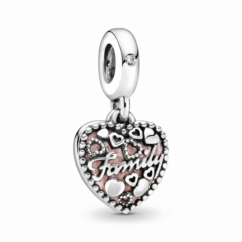 European 925 Sterling Silver Family Tree Charm Pendant Bead for Best Friend and Mom Jewelry Fit for Bracelet and Necklace