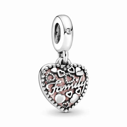 European 925 Sterling Silver Family Tree Charm Pendant Bead for Best Friend and Mom Jewelry Fit for Bracelet and Necklace