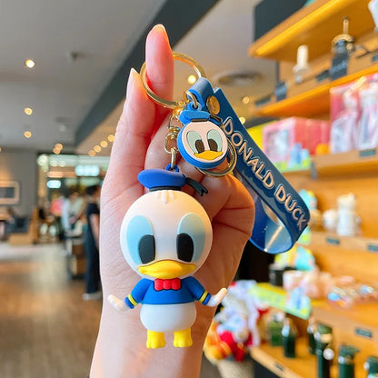 Kawaii Anime Disney Keychain Set Featuring Mickey Mouse, Minnie, Lilo & Stitch