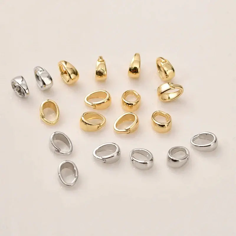 20Pcs Brass Snap on Bail for Pendant and Jewelry Making Supplies