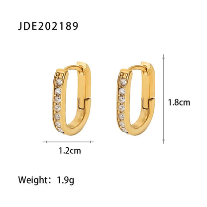 Youthway Stainless Steel Geometric Hoop Earrings Waterproof Fashion Jewelry for Women 2022