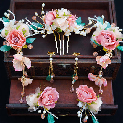 Vintage Chinese Hanfu Hair Accessories Set for Bridal Elegance