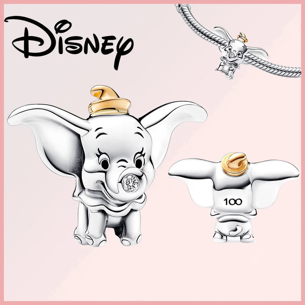 Disney 925 Sterling Silver Stitch Minnie Winnie Dangle