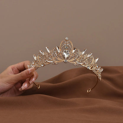 Exquisite Baroque Crystal Bridal Tiara and Crown for Women with Rhinestone Prom Diadem