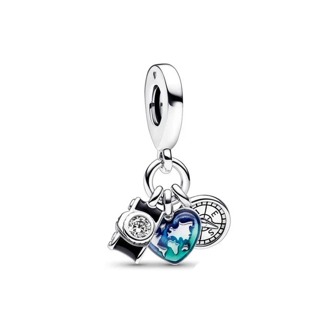 European Summer Charms Shell Panda Travel Beads for 925 Sterling Silver Bracelet and Necklace Jewelry for Women