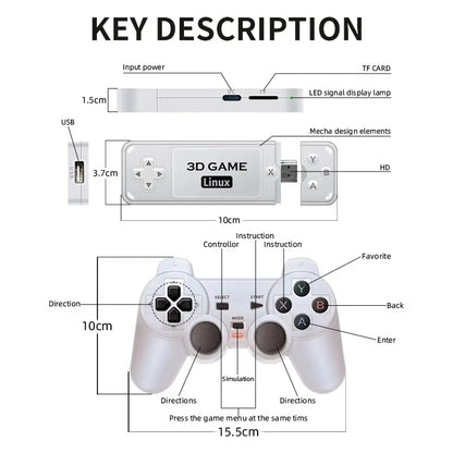 BOYHOM Y6 2.4G Wireless Retro TV Game Stick 4K HD Portable Family Console Multiplayer Support 64GB 128GB AIGAME 905X2