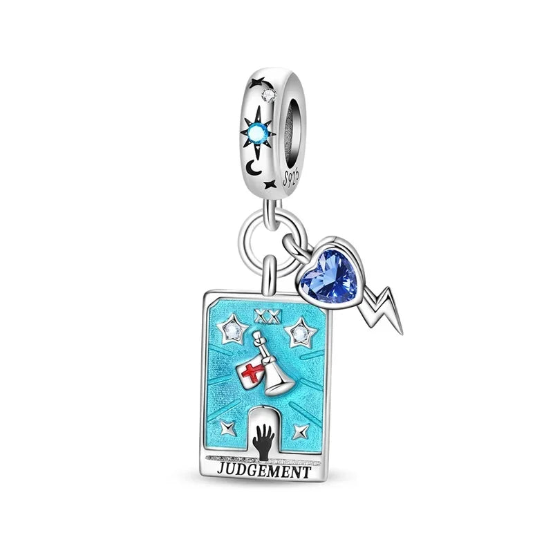 925 Sterling Silver Tarot Death God Charm Beads for Necklace and Bracelet DIY Fine Jewelry Gifts
