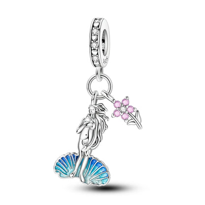 Sterling Silver Ocean-Themed Charm Pendant for Bracelets and Necklaces KTC1270