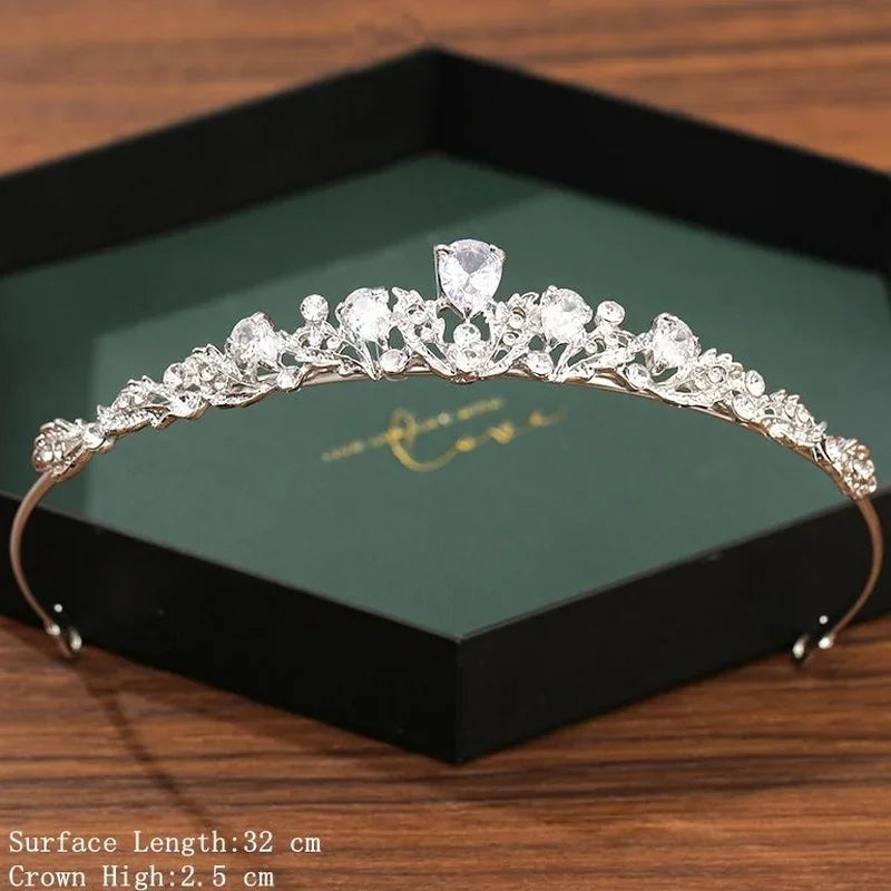 Silver Crown Tiara Hair Accessories for Brides - Top-Rated Crystal Rhinestone Diadem Silver 7