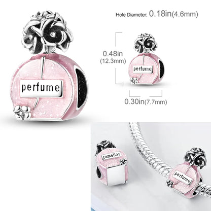 Pink Butterfly Luminous Firefly Dangle Charms 925 Sterling Silver Beads for DIY Jewelry KTC842