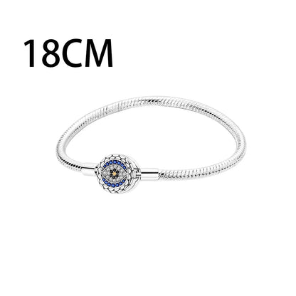 925 Sterling Silver Blue Evil Eye Jewelry Set With Zircon Charms Pendant Ring Earrings For Bracelet Necklace Gift
