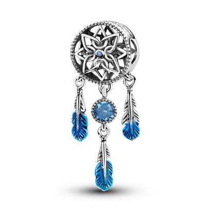 CharmBeads 925 Silver Blue Series DIY Bracelet Charms Top Rated Fashion Pendants KTC051