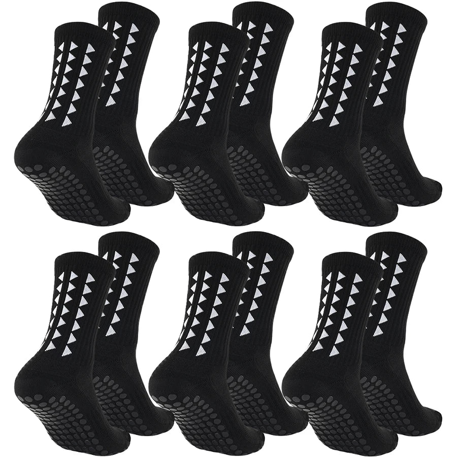 6 Pairs Grip Towel Bottom Sport Socks For Men Women