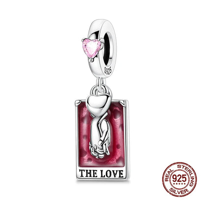 925 Sterling Silver Tarot Hourglass Bead Charm For Bracelet