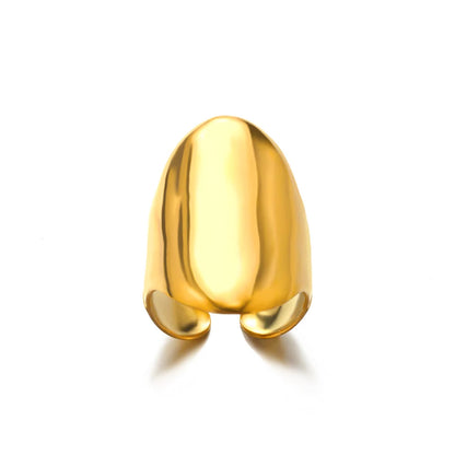 Gold Color 316L Stainless Steel Women's Rings - Fade-Resistant Luxury Wedding Jewelry with Free Shipping
