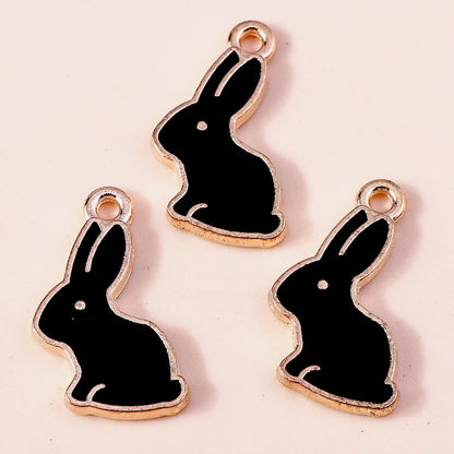 10 Pieces Mixed Cute Animal Charms Enamel Butterfly Cow Snail Cat Rabbit Deer Pendants for DIY Jewelry Making
