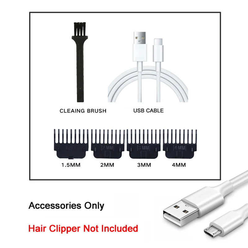 Vintage T9 Rechargeable Hair Trimmer for Men Stainless Steel Blade with Fast Charging