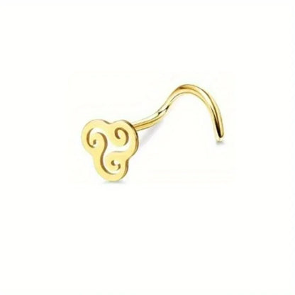 Bobisty Surgical Steel L Shaped Nose Ring Set Hypoallergenic Fashion Jewelry for Men and Women