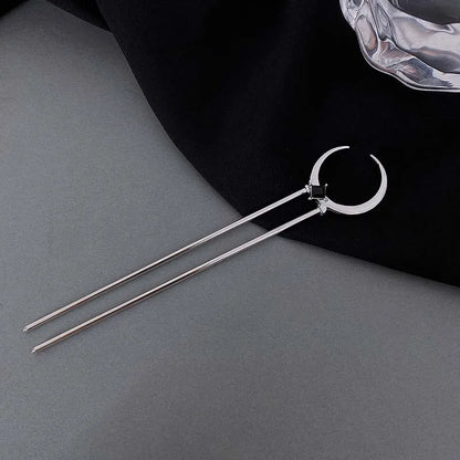 Elegant Vintage Rose Metal Hair Sticks with Sword and Snake Design for Women