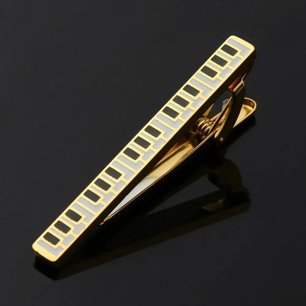 Creative Treble Clef Guitar Tie Clip for Men Titanium Steel Music Accessory Style 1
