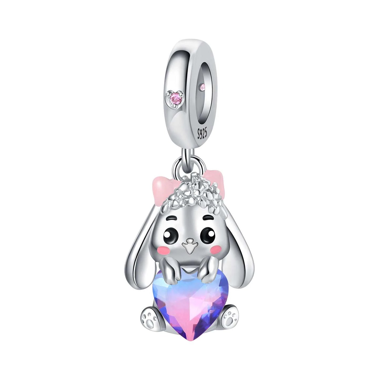 925 Sterling Silver Cute Pet Animal Pendant Charm Gift